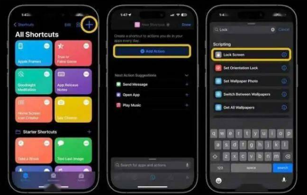 阜南苹果14锁屏维修店分享iPhone14升级iOS16.4后如何创建锁屏快捷方式 