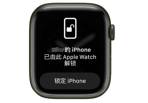 阜南苹果手机维修分享用 AppleWatch 解锁配备面容 ID 的 iPhone方法 