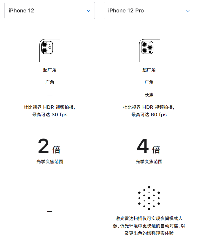 阜南苹果手机维修分享苹果 iPhone 12 与 iPhone 12 Pro 选哪款 